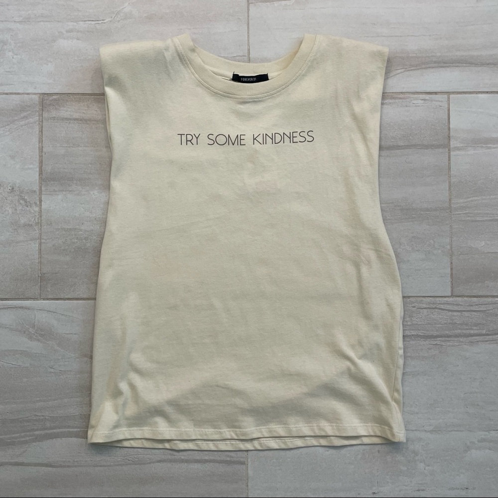 Forever 21 muscle tee with padded shoulders